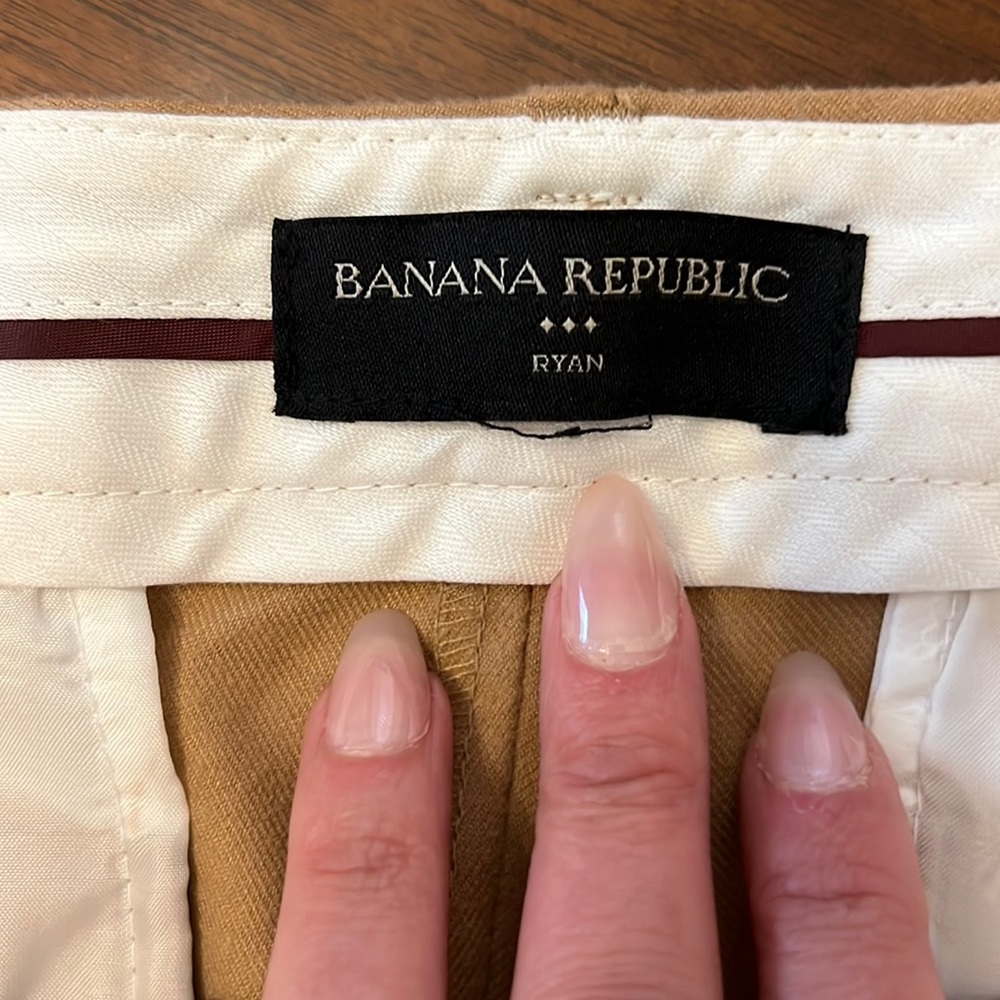 Great pair of tan dress pants from Banana Republic